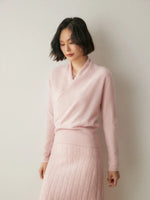 Laura Elegant Wrap-Front Sweater