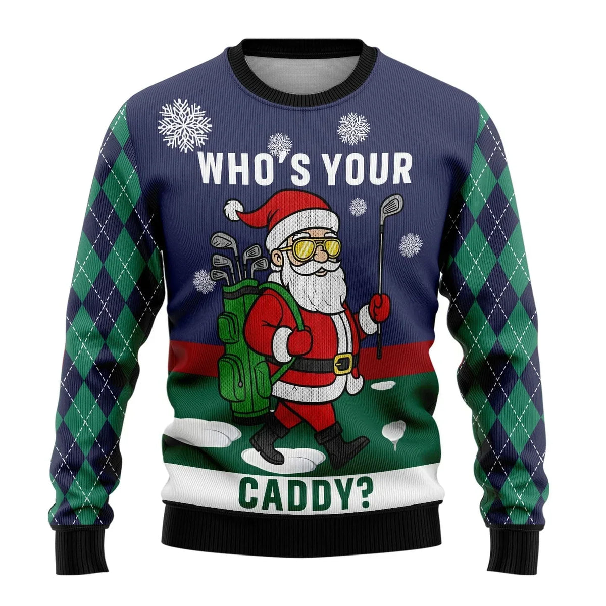 Benjamin Snowman Print Christmas Sweater