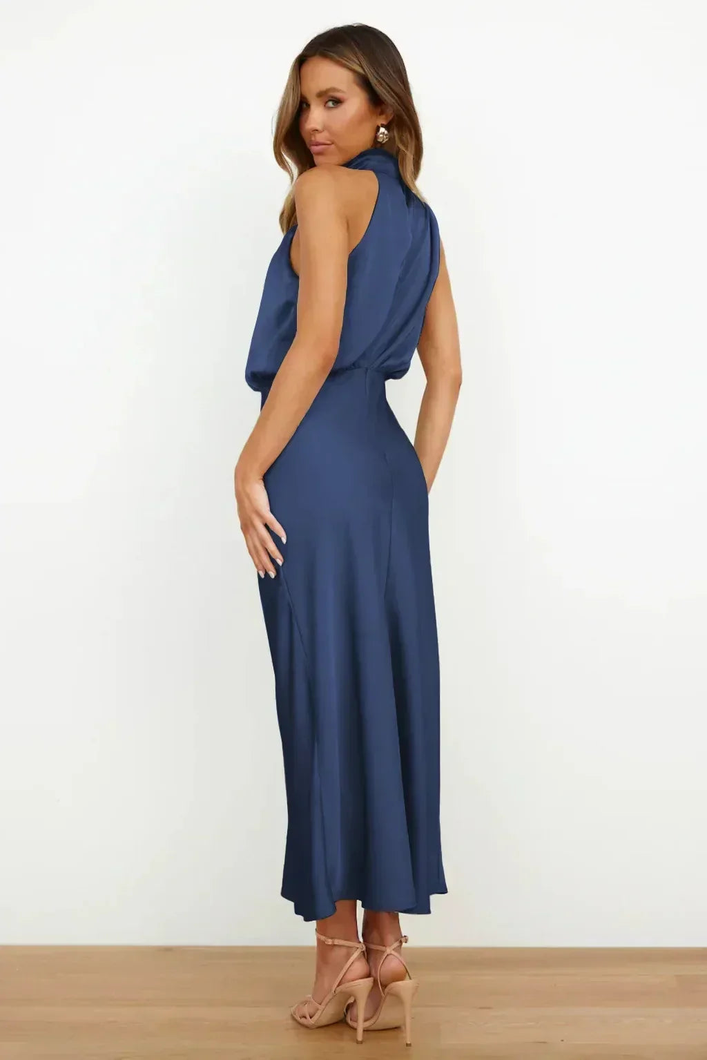 Doris Chic Halter Evening Dress