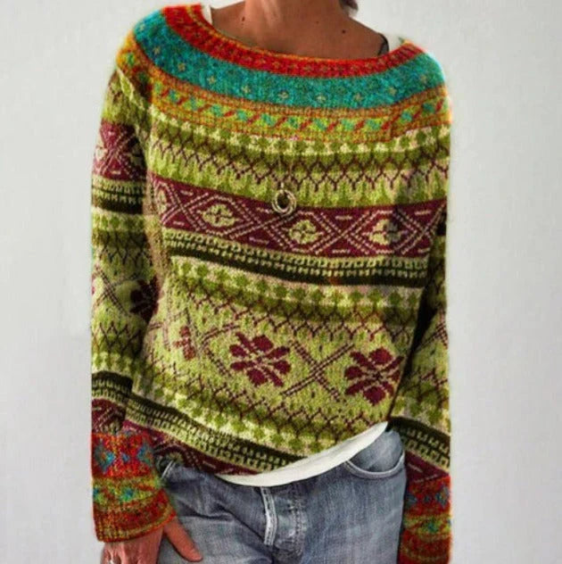 Andrea Nordic Print Christmas Sweater