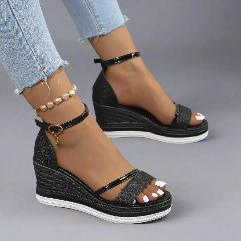 Emma Platform Wedge Open-Toe Sandals