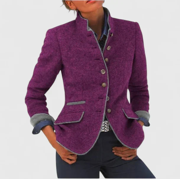 Alina Formal Button-Front Cardigan