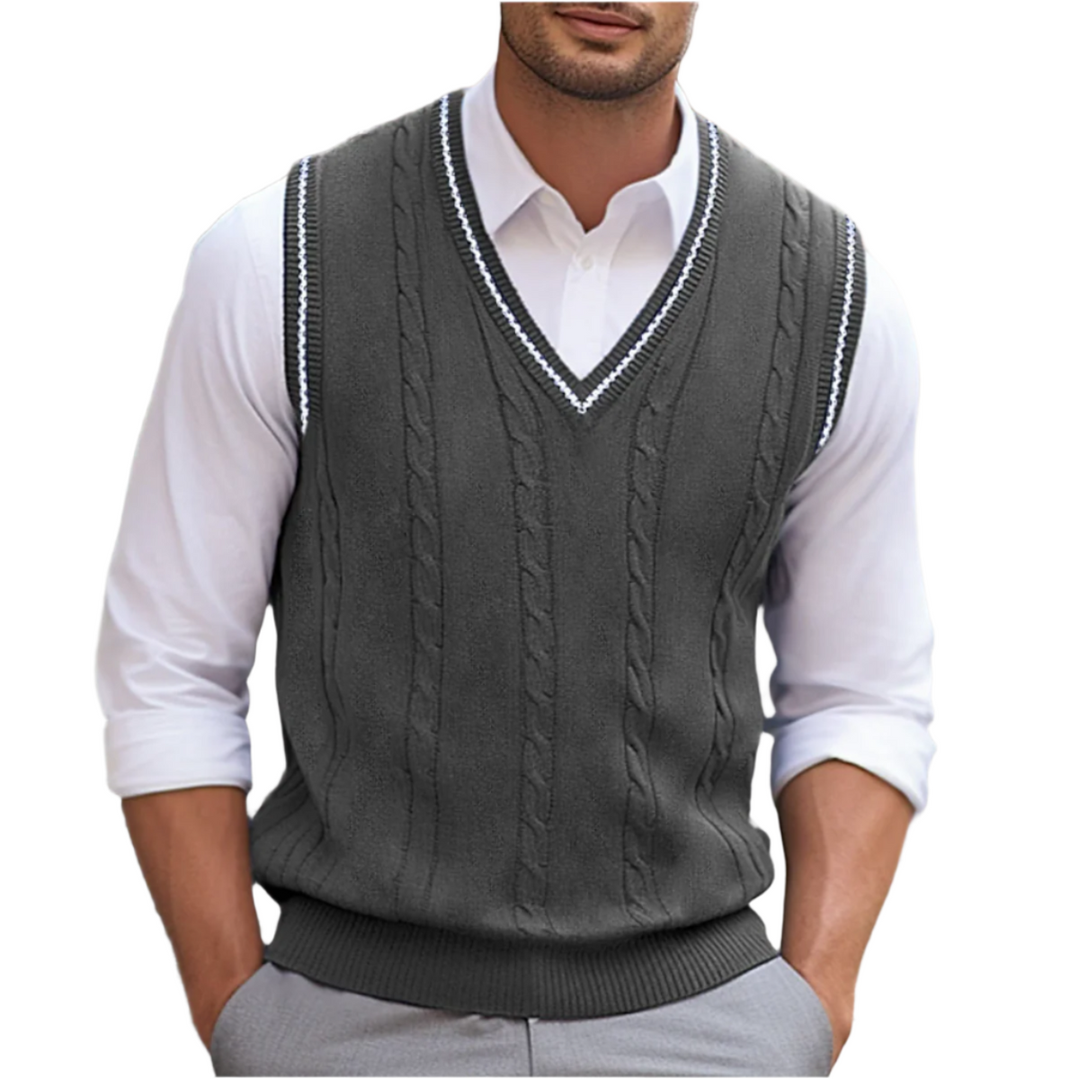 Michael Sleeveless V-Neck Sweater Vest