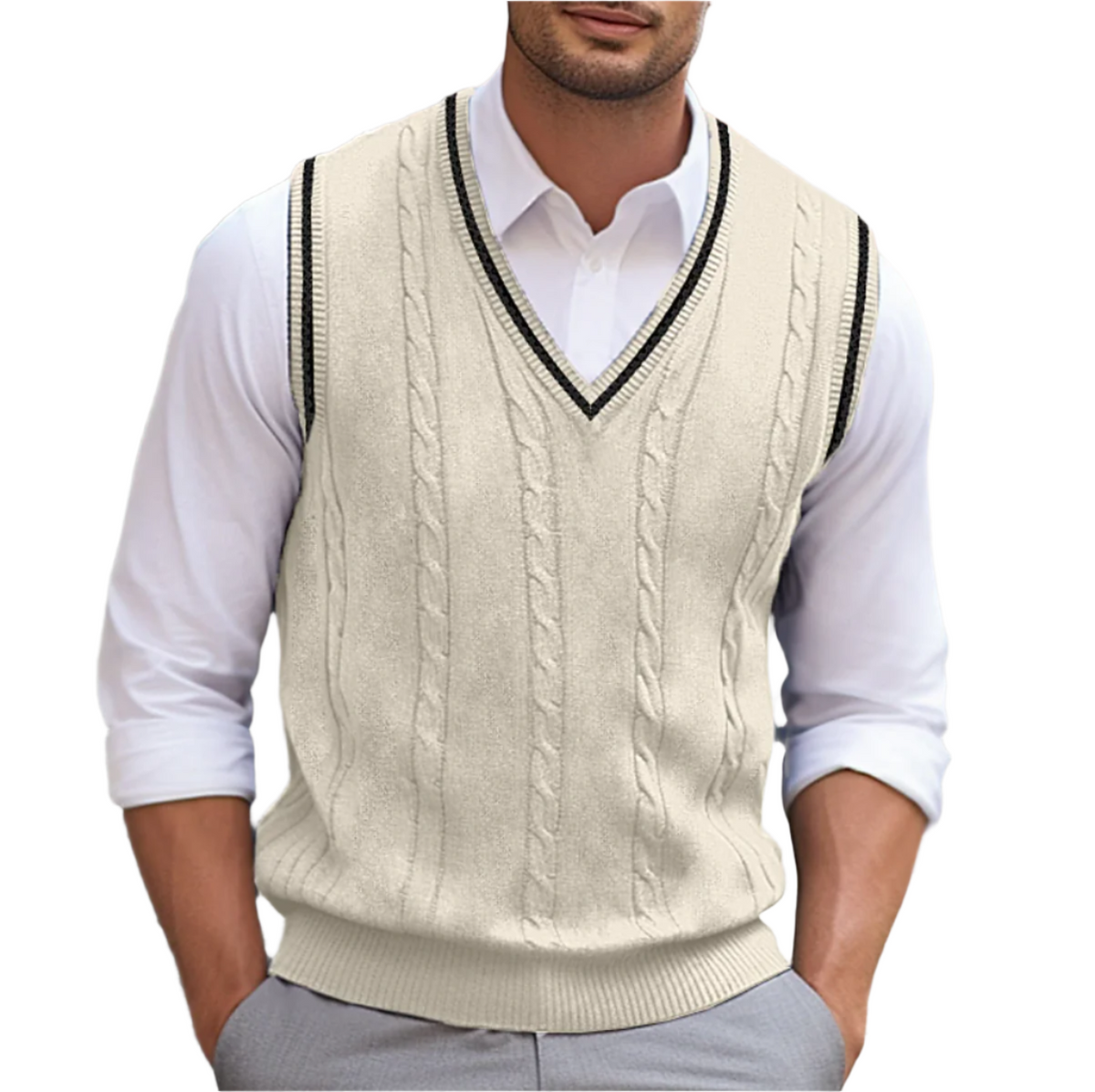 Michael Sleeveless V-Neck Sweater Vest