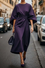Annika Belted Waist Midi Dress