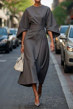 Annika Belted Waist Midi Dress