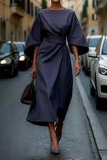 Annika Belted Waist Midi Dress