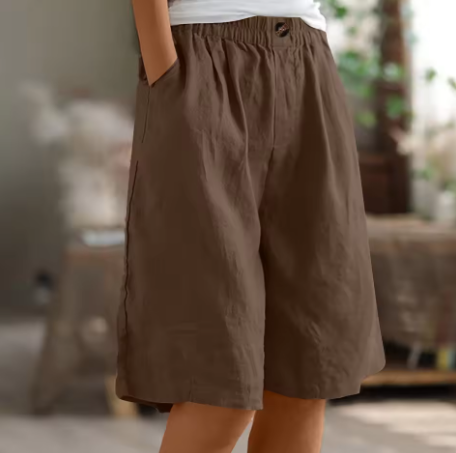 Edith Wide Leg Shorts with Pockets