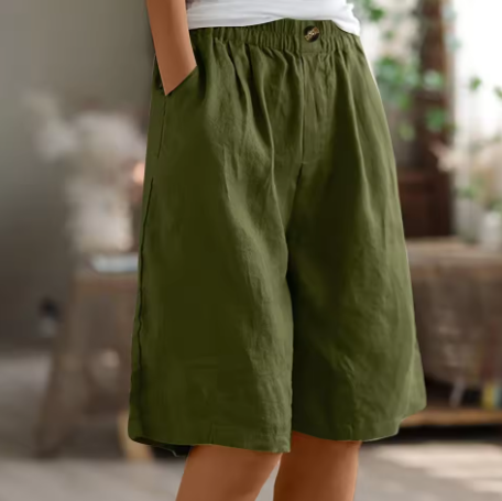 Edith Wide Leg Shorts with Pockets