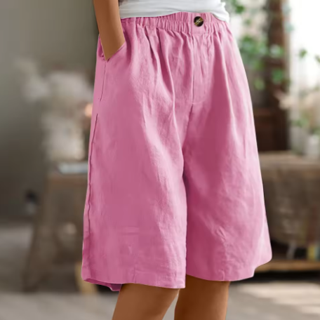 Edith Wide Leg Shorts with Pockets
