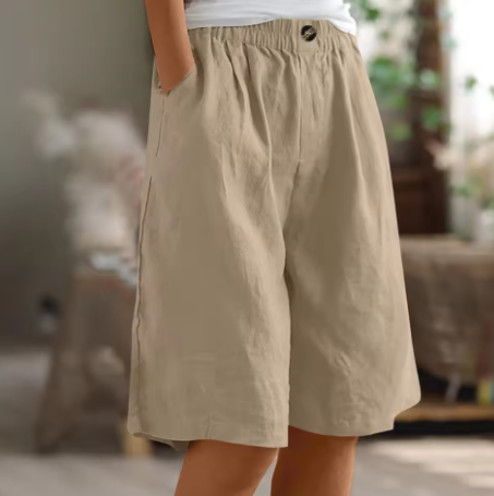 Edith Wide Leg Shorts with Pockets