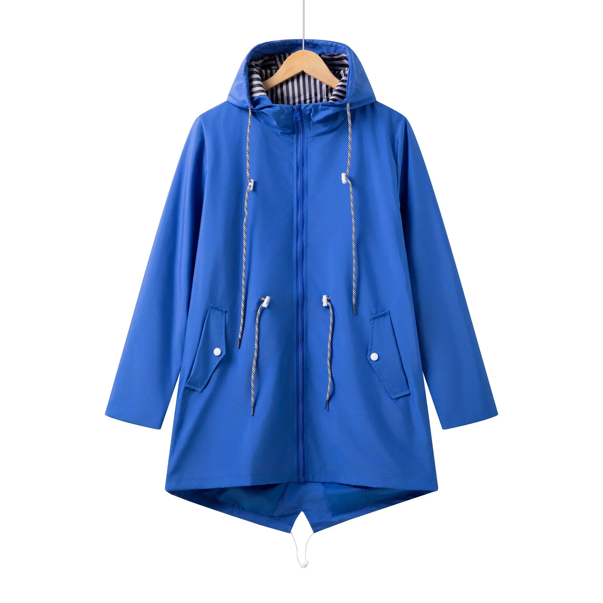 Claudia Casual Hooded Coat with Drawstring and Zip