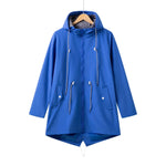 Claudia Casual Hooded Coat with Drawstring and Zip