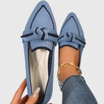 Felicia Pointed Toe Knot Loafers