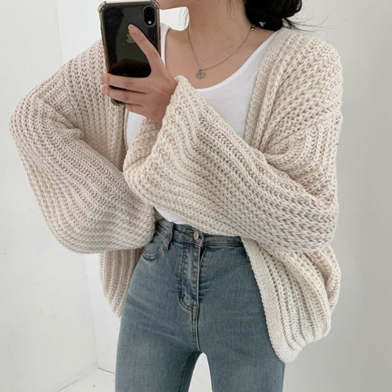 Carmen Chunky Knit Open Front Cardigan