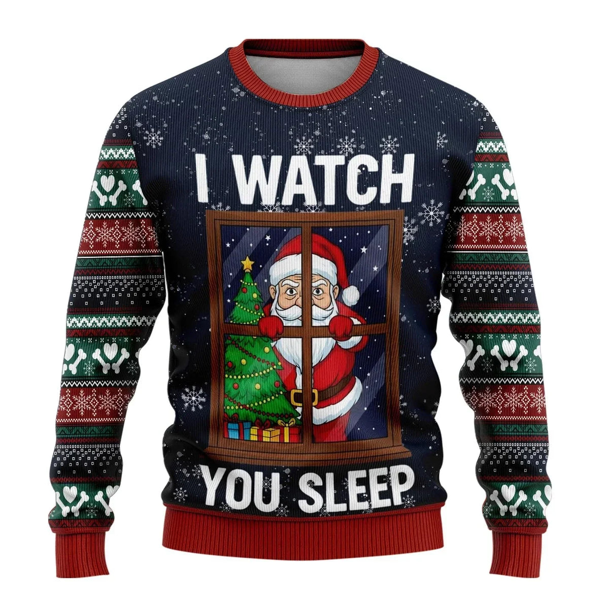 Benjamin Snowman Print Christmas Sweater