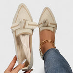 Felicia Pointed Toe Knot Loafers