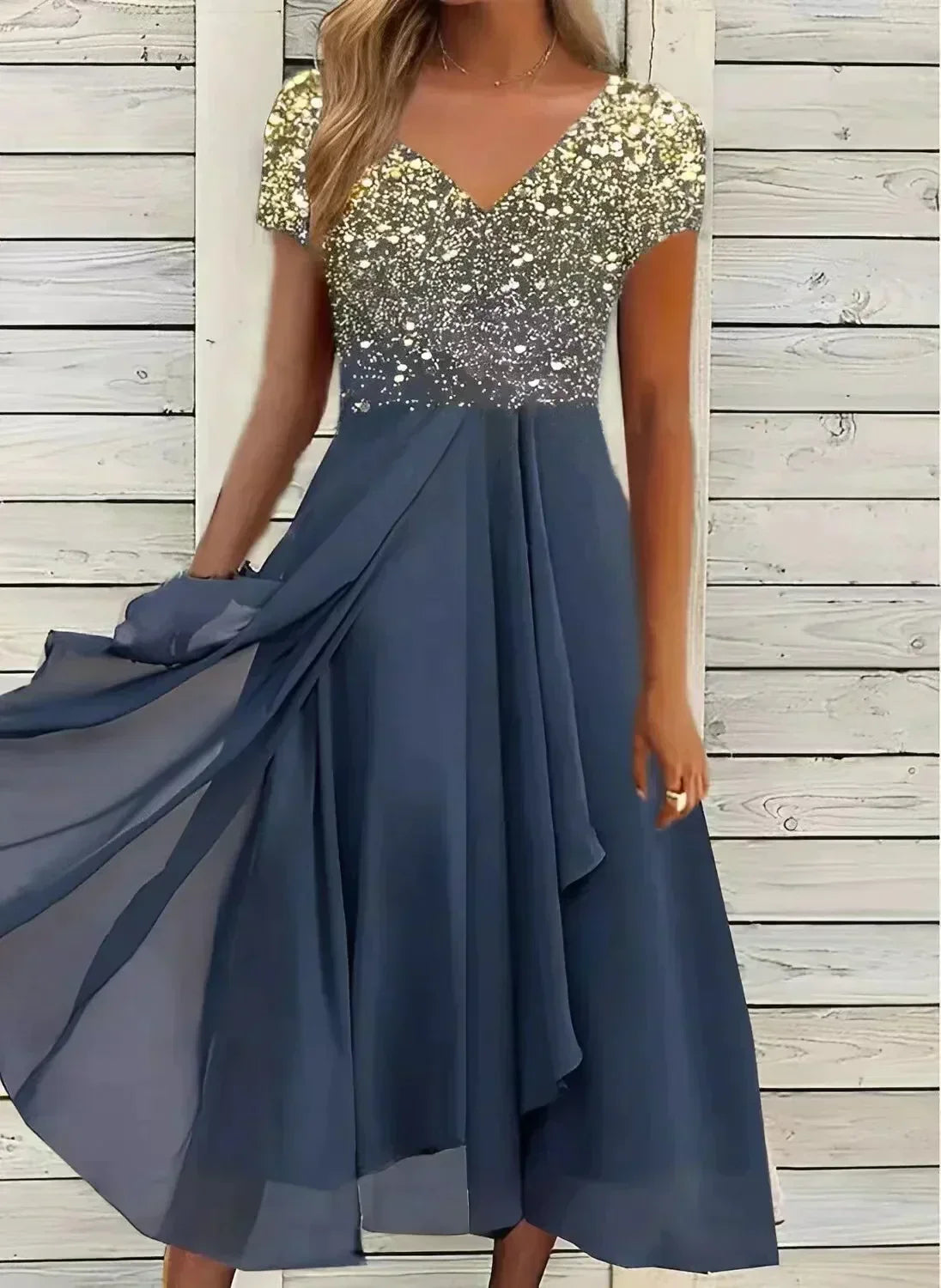 Yvonne Flowing Floral Fit-and-Flare Dress