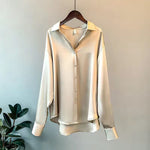 Emilia Silk Button-Front Blouse