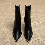 Angela Pointed Toe Heeled Ankle Boots