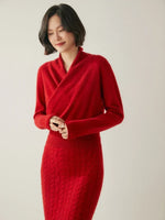Laura Elegant Wrap-Front Sweater
