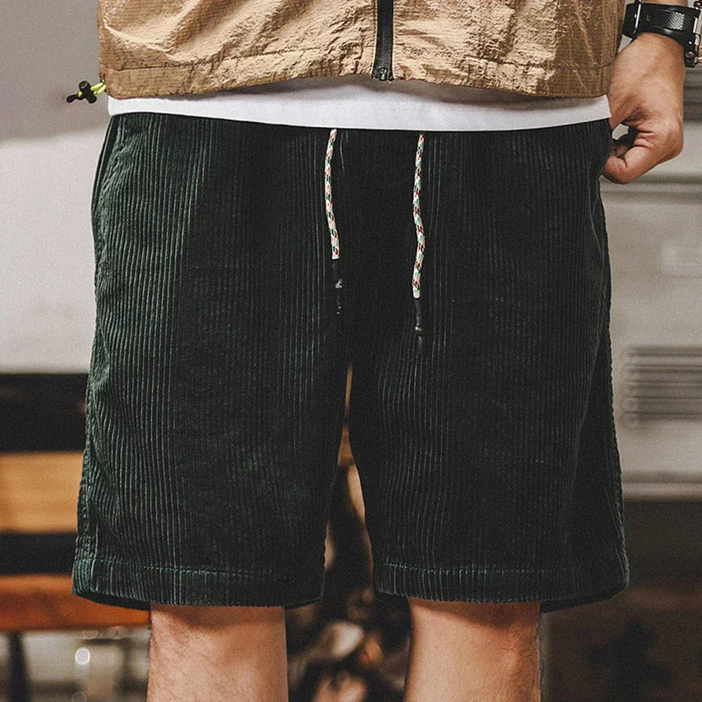 Elias Elastic Waist Drawstring Casual Shorts