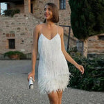 Sequined Evening Mini Dress