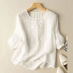 Jessica Embroidered Round Neck Blouse