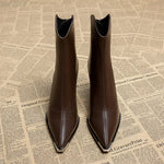 Angela Pointed Toe Heeled Ankle Boots