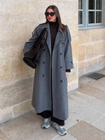 Sabine Long Wool Winter Trench Coat