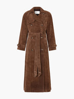 Emilia Winter Suede Double-Button Coat