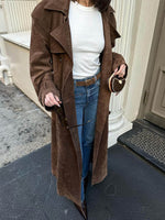Emilia Winter Suede Double-Button Coat