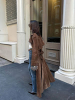 Emilia Winter Suede Double-Button Coat