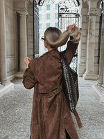 Emilia Winter Suede Double-Button Coat