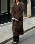 Sabine Long Wool Winter Trench Coat
