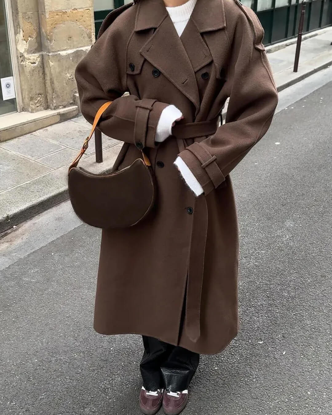 Sabine Long Wool Winter Trench Coat