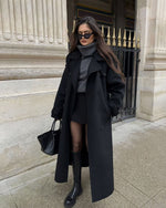 Sabine Long Wool Winter Trench Coat