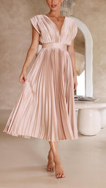 Bettina Classic Pleated Maxi Dress