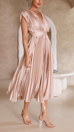 Bettina Classic Pleated Maxi Dress