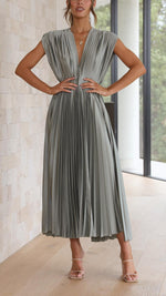 Bettina Classic Pleated Maxi Dress
