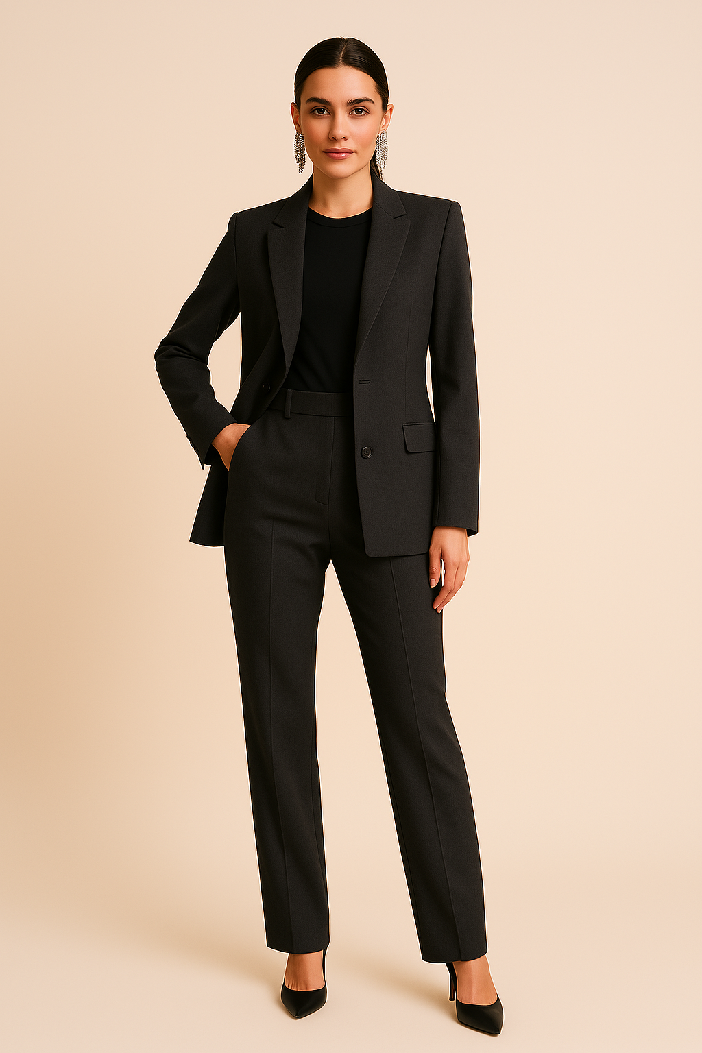 Pauline Tailored Blazer and Pleated Trouser Set