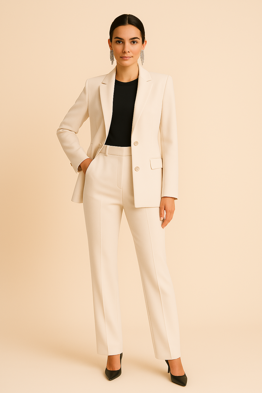 Pauline Tailored Blazer and Pleated Trouser Set