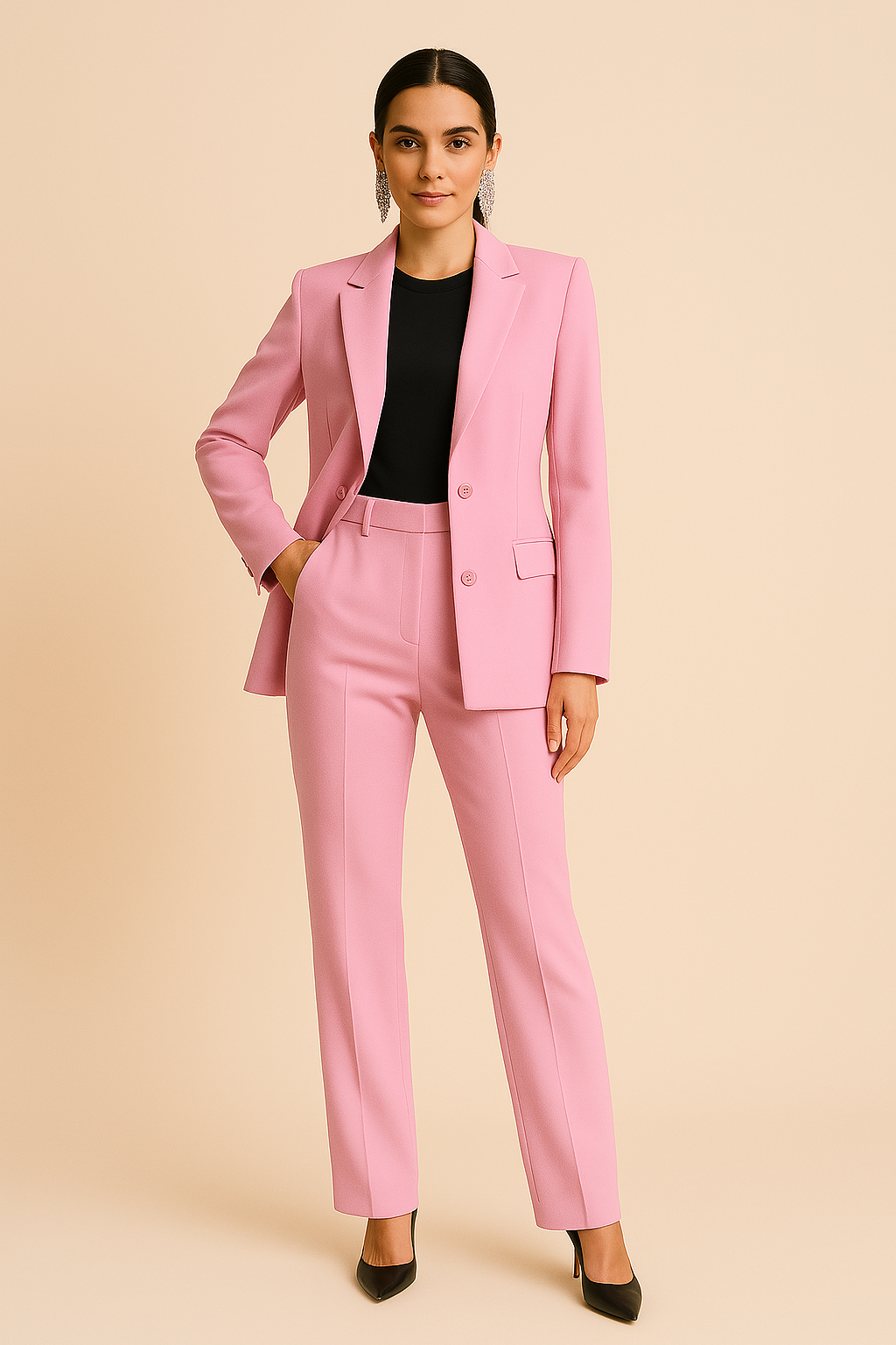 Pauline Tailored Blazer and Pleated Trouser Set