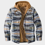Simon Hooded Patchwork Flannel Jacket