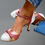 Barbara Classic Bow-Strap Mid-Heel Pumps