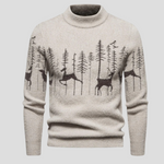 Hans Reindeer & Forest Print Christmas Sweater