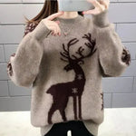 Doris Knit Reindeer Christmas Sweater