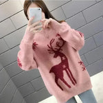 Doris Knit Reindeer Christmas Sweater