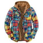 Simon Hooded Patchwork Flannel Jacket