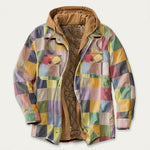 Simon Hooded Patchwork Flannel Jacket
